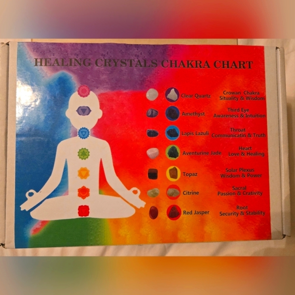 NWT | Chakra Healing Crystals Stone Kit | 19 Piece Box Set | Yoga | Meditation